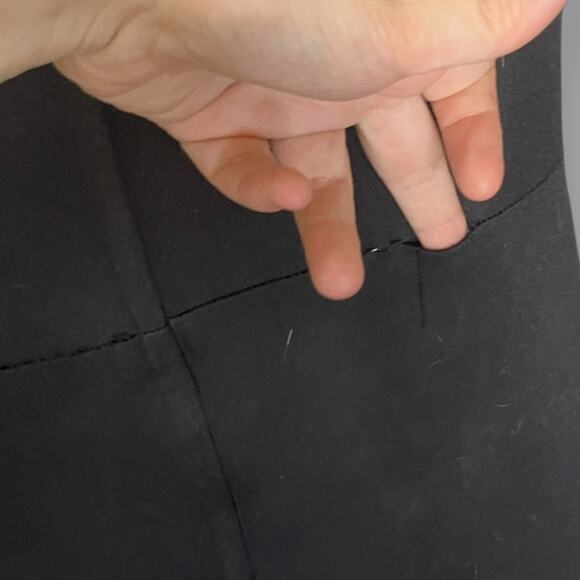 1970s Vintage Black Maxi Dress Sleeveless Deep V Neck Boho Glam - Picture 7 of 8